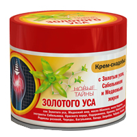Новые тайны Золотого уса крем снадобье с Золотым усом, Сабельником и Медвежьим жиром 300мл фото
