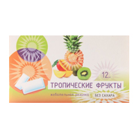 Жевательная резинка без сахара со вкусом тропических фруктов фото