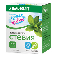 Леовит "Худеем за неделю" Стевия таблетки 0,25г фото