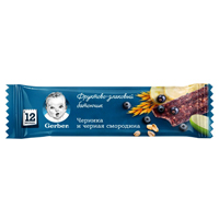 Батончик фруктово-злаковый "Gerber" Черника и черная смородина 25г фото