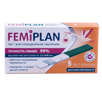 Тест на овуляцию "Femiplan" тест-полоски фото