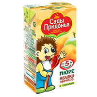 Сады Придонья пюре Яблоко-абрикос с сахаром 125мл фото