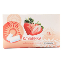 Жевательная резинка без сахара со вкусом клубники фото