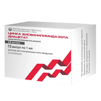 Цинка бисвинилимидазола диацетат раствор для инъекций 60мг/мл 1мл фото