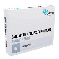 Валсартан+Гидрохлоротиазид таблетки 160мг+25мг фото