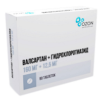 Валсартан+Гидрохлоротиазид таблетки 160мг+12,5мг фото
