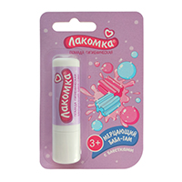 Помада "Лакомка" Мерцающий Бабл-Гам гигиеническая 2,8г фото