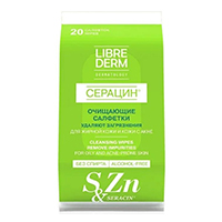 Librederm "Seracin" салфетки влажные очищающие фото