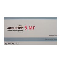 Афинитор таблетки диспергируемые 5мг фото