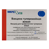 Вакцина туляремийная живая лиофилизат для инъекций 30 доз фото