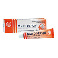 Микоферон гель 10000МЕ/г+10мг/г+10мг/г 15г фото