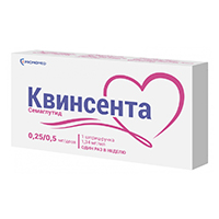 Квинсента раствор для инъекций 0,25/0,5мг/доза 1,5мл фото