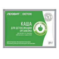 Леовит Detox каша овсяная со льном яблоком и свеклой 27г фото