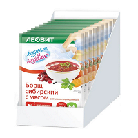 Леовит "Худеем за неделю" суп Борщ сибирский с мясом 16г фото