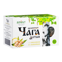 Целебная чага Алтая с имбирем и лимоном чай 2г фото