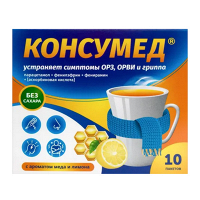 Консумед порошок мед-лимон 325мг+10мг+20мг+50мг 5г фото