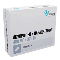 Ибупрофен+Парацетамол таблетки 400мг+325мг фото