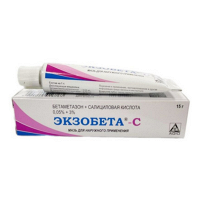 Экзобета-С мазь 0,05%+3% 15г фото