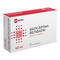 Валсартан Велфарм таблетки 40мг фото