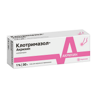 Клотримазол-Акрихин мазь 1% 30г фото