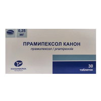 Прамипексол Канон таблетки 0,25мг фото