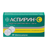Аспирин-С таблетки 400мг+240мг фото