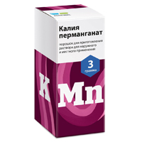Калия перманганат порошок 3г фото
