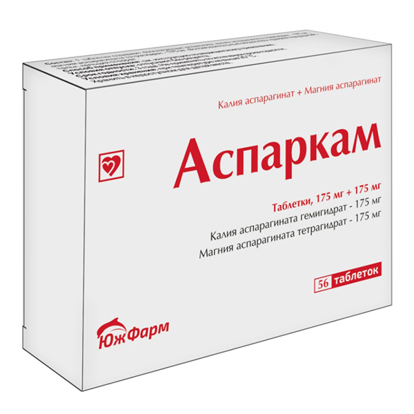 Аспаркам таблетки 175мг+175мг фото