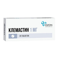 Клемастин таблетки 1мг фото