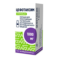 Цефотаксим порошок для приготовления инъекционного раствора 1г фото