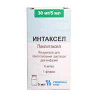 Интаксел концентрат для приготовления инъекционного раствора 6мг/мл 5мл фото