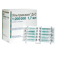 Ультракаин Д-С раствор для инъекций 40мг+0,005мг/мл 1,7мл фото