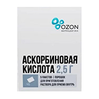 Аскорбиновая кислота порошок 2.5г фото