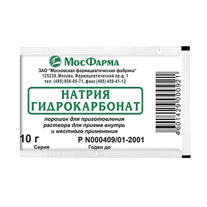 Натрия гидрокарбонат порошок 10г фото