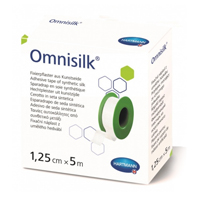 Пластырь "Omnisilk" фиксирующий гипоаллергенный из искусственного шелка белый 5м х 1,25см фото