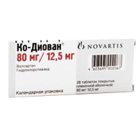 Ко-диован таблетки 80мг+12,5мг фото