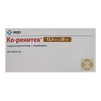 Ко-ренитек таблетки 12,5мг+20мг фото