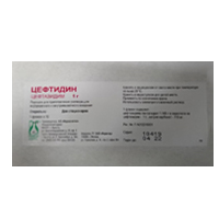 Цефтидин порошок для приготовления инъекционного раствора 1г фото