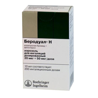 Беродуал Н аэрозоль 20мкг+50мкг/доза 200 доз 10мл фото