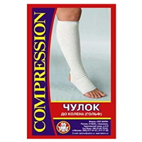 Чулок &quot;ЛПП Фарм&quot; ЧМК компрессионный до колена (3 класс компрессии) цвет белый размер 3 фото