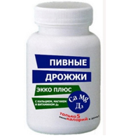 Пивные дрожжи Экко Плюс с кальцием, магнием и витамином Д3 таблетки массой 0,45г фото