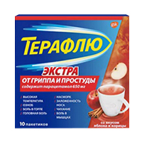ТераФлю от гриппа и простуды Экстра порошок яблоко+корица 15,021г фото