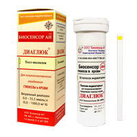 Диаглюк тест-полоски для полуколичественного определения глюкозы в крови фото