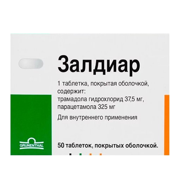 Залдиар таблетки 325мг+37,5мг фото