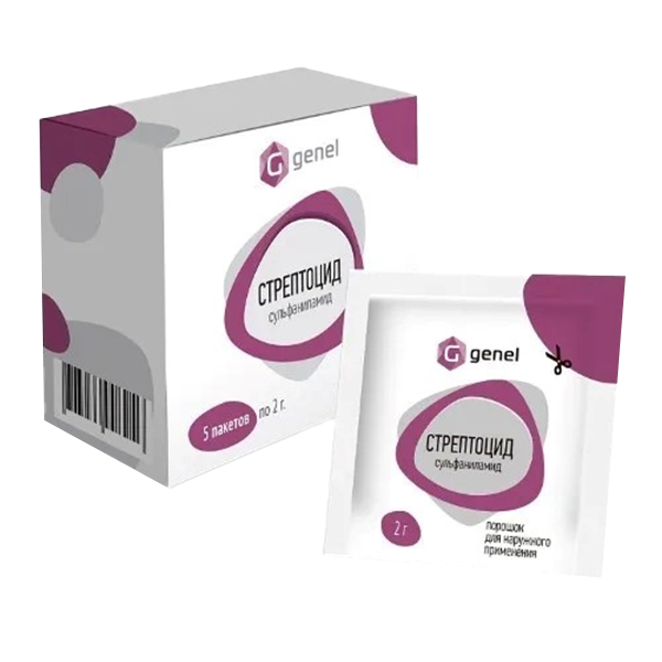 Стрептоцид порошок 2г фото