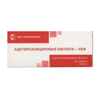 Ацетилсалициловая кислота-УБФ таблетки 500мг фото