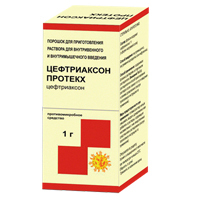 Цефтриаксон Протекх порошок для приготовления инъекционного раствора 1000мг фото