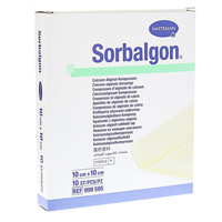 Повязка &quot;Sorbalgon&quot; стерильная из волокон кальция-альгината 10 х 10 см фото