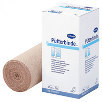 Бинт "Putterbinde" компрессион цв кожи с зажимами 100% хлоп 5м х 12см фото