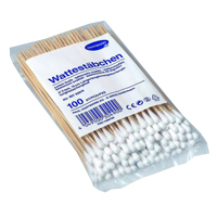 Ватные палочки "Wattestabchen" с маленькой ватной головкой фото